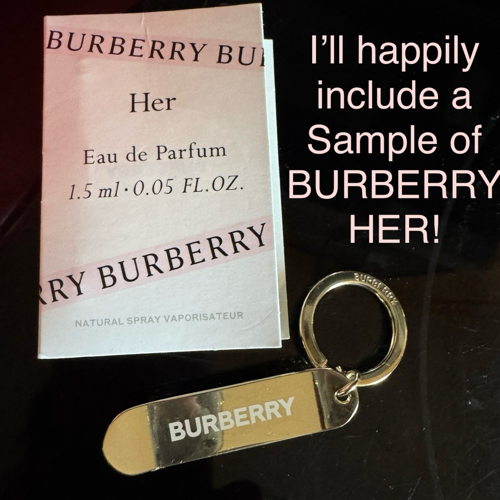 BURBERRY HER🛹Gold Skateboard Key FOB/Bag CHARM🔥Brand NEW🔥w/Free Sample! - Picture 14 of 14